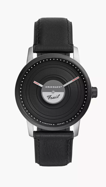 Watch strap Fossil LE1060 Leather Black 22mm